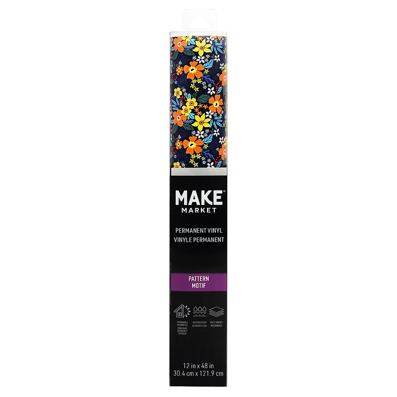 Floral Pattern Permanent Vinyl by Make Market®