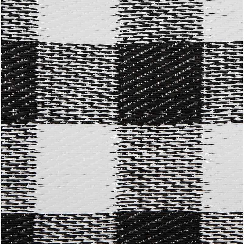 DII® Black & White Buffalo Check Outdoor Rug, 5ft. x 8ft.