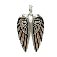 Charmalong™ Antique Silver Plated Wings Charm by Bead Landing™