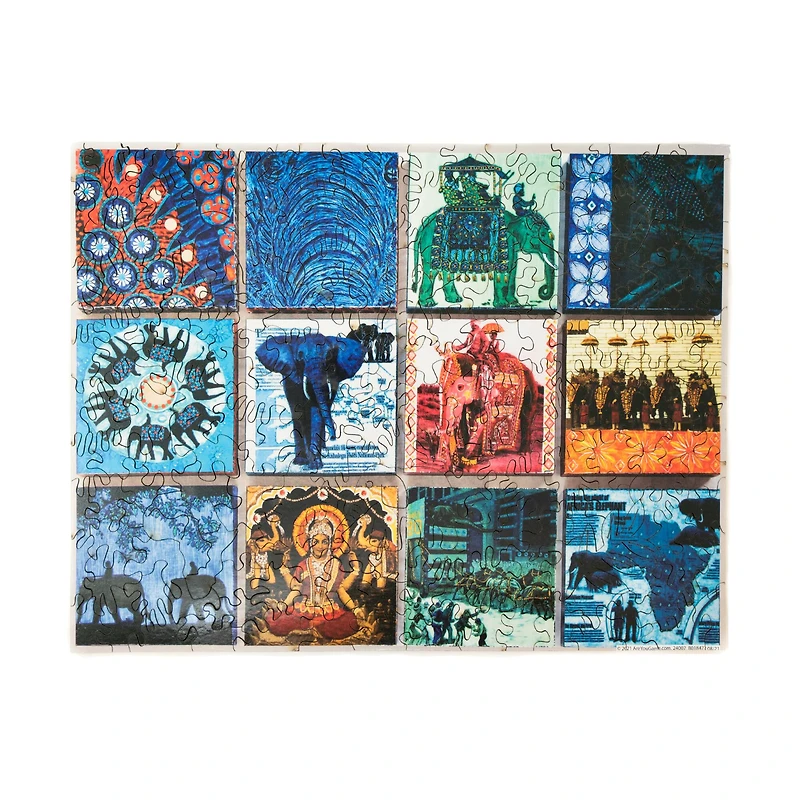 Wooden Jigsaw Puzzle Set - Elephant & Sprung: 406 Pcs