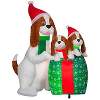 5.5ft. Airblown® Inflatable Christmas Dog Family Scene