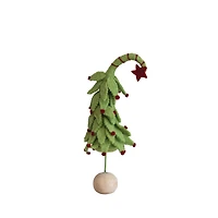 Hello Honey® 11" Green & Red Wool Felt Tree with Star