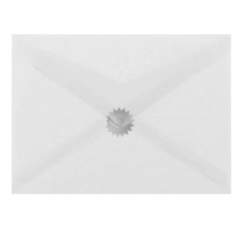 JAM Paper Silver Serrated Edge Circle Label Wafer Seals