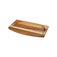 Hello Honey® 24" Natural Footed Wood Serving Tray with Raised Edge