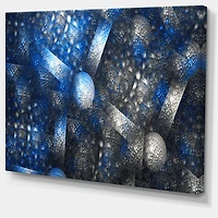Designart - Crystal Cell Dark Blue Steel Texture