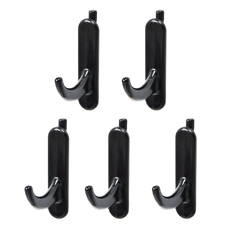 Short Black Pegboard Hooks, 5ct. by Simply Tidy®