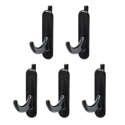 Short Black Pegboard Hooks, 5ct. by Simply Tidy®