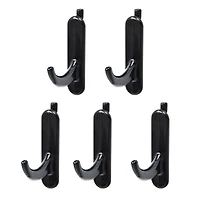 Short Black Pegboard Hooks, 5ct. by Simply Tidy®