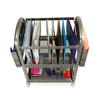 Mind Reader Silver Heavy Duty Mobile File Cart