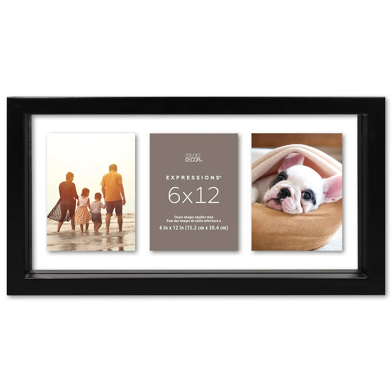 Expressions™ 6" x 12" Black Float Frame by Studio Décor®