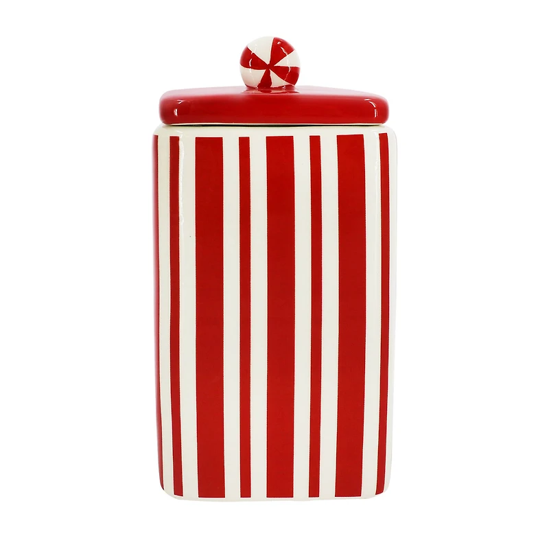 7.5" North Pole Peppermints Ceramic Container by Ashland®