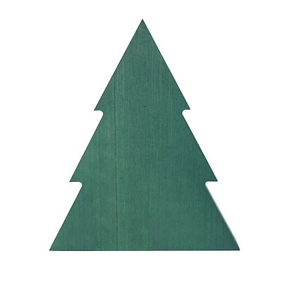 17" Green Wood Christmas Tree Tabletop Cubby by Ashland®
