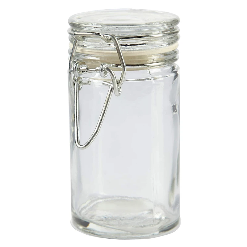 24 Pack: Mini Glass Round Jar with Latch by Ashland®