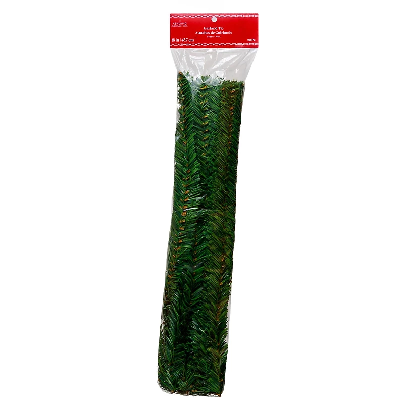 18" Green Garland Ties, 20ct. by Ashland®