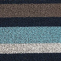 Blue And Gray Stripe Tufted Loop Textilene Mat