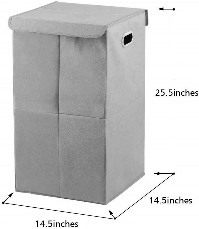 NEX™ Foldable Single Hamper Basket with Lid & Removable Liner