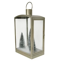 Gold Snowy Trees LED Lighted Lantern by Ashland®