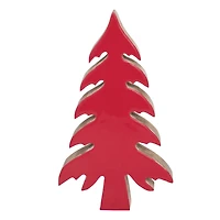 Hello Honey® 11.8" Red Enameled Mango Wood Christmas Tree Décor