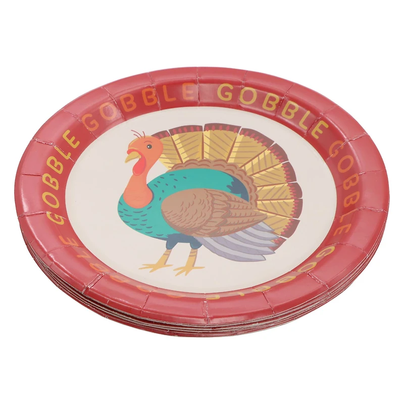 7" Thanksgiving Turkey Paper Plates, 12ct. by Celebrate It™