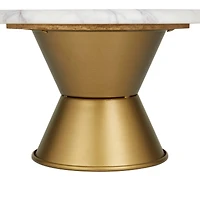White Glam Cake Stand, 10" x 10" x 6"