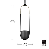 Umbra Black Bolo Hanging Planter
