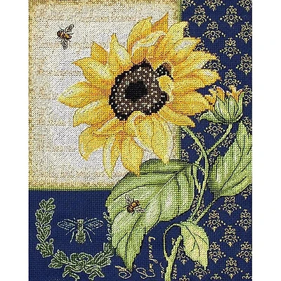 LetiStitch Sunflower Melody Counted Cross Stitch Kit