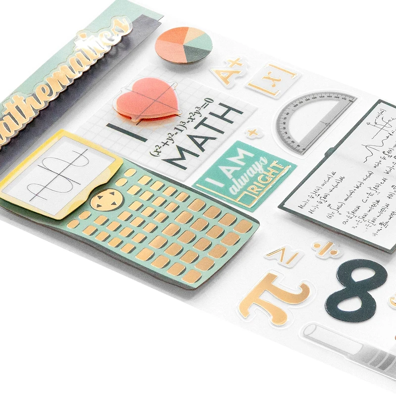 12 Pack: Math Dimensional Stickers by Recollections™