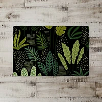 Fun Leaves On Black 27" x 18" Floor Mat