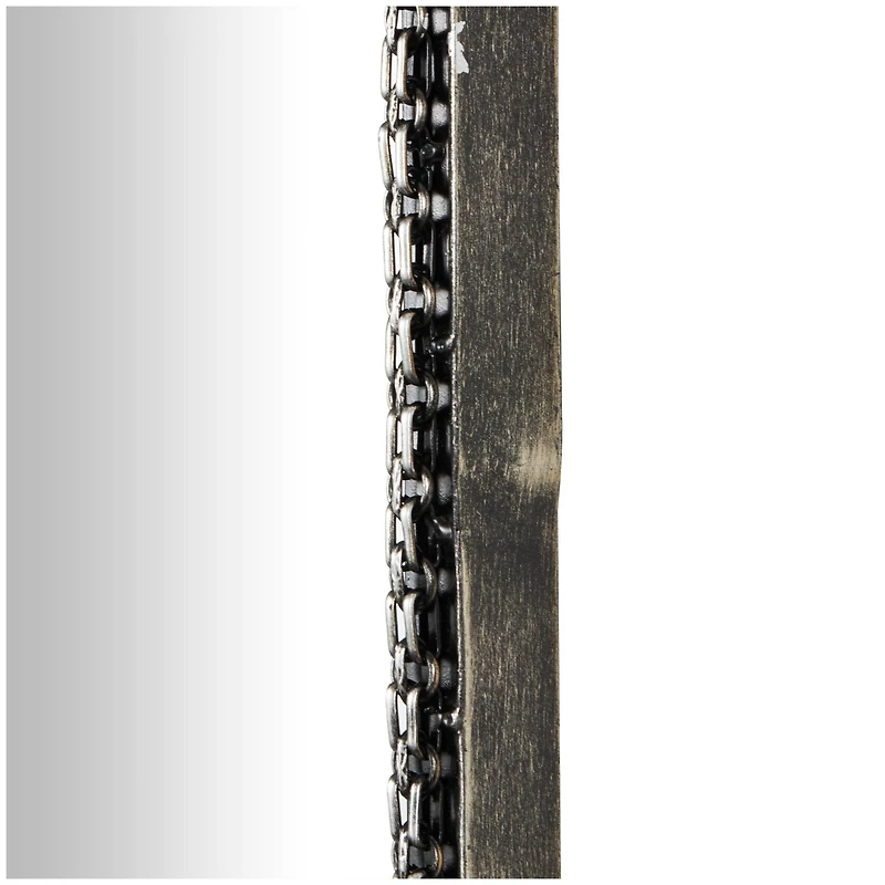 36" Silver Chain Link Framed Wall Mirror