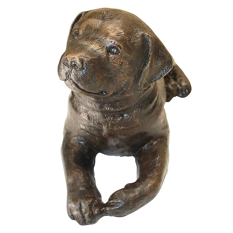 Design Toscano 15" Cast Bronze Labrador Puppy Garden Statue