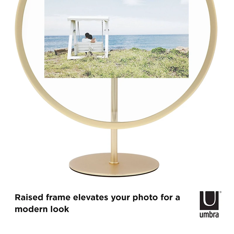 Umbra Matte Brass Infinity Round 4" X 6" Picture Frame