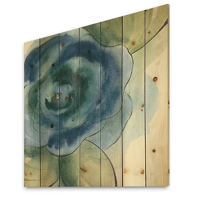 Designart - Blue Floral Poppies IV