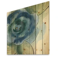 Designart - Blue Floral Poppies IV