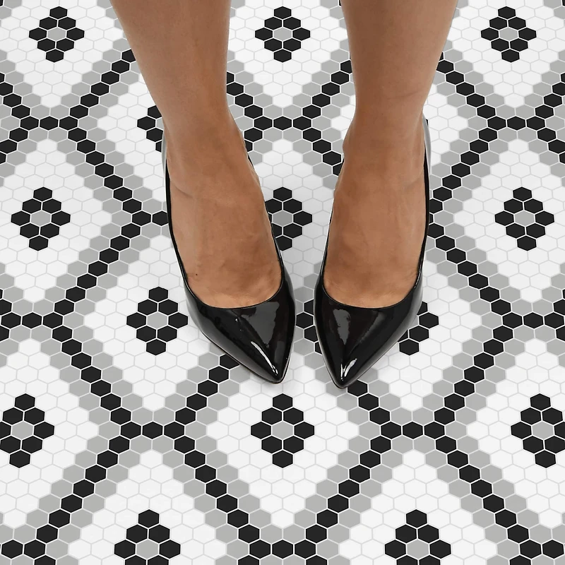 FloorPops Leyton Peel & Stick Floor Tiles