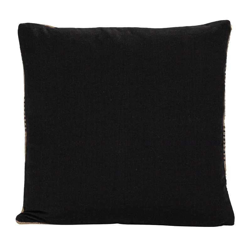 Hello Honey® 20" x 20" Brown & Tan Checkered Indoor & Outdoor Hand-Woven Fabric Pillow