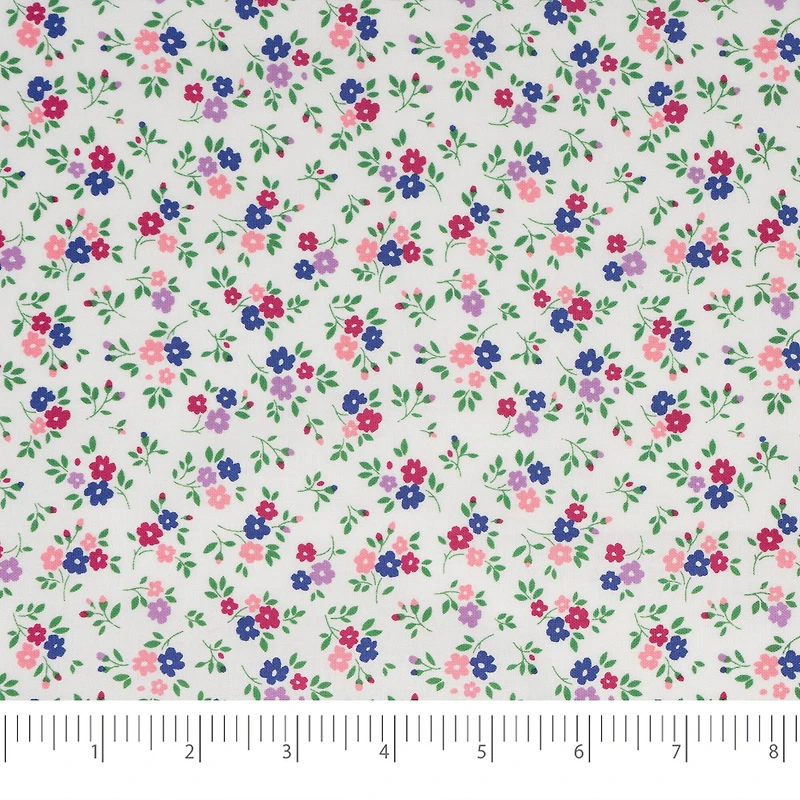 SINGER® Purple & Pink Floral Cotton Fabric