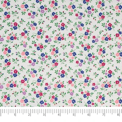 SINGER® Purple & Pink Floral Cotton Fabric