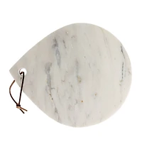 Hello Honey® 14" White Mélange Marble Board with Handle