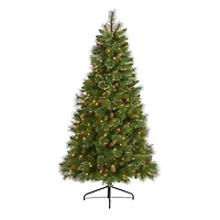 6ft. Pre-Lit Golden Tip Washington Pine Artificial Christmas Tree, Clear LED Lights