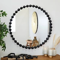 CosmoLiving by Cosmopolitan Dark Gray Metal Orb Framed Wall Mirror 36" x 2" x 36"