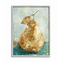 Stupell Industries Golden Pear Painting Wall Art in Gray Frame
