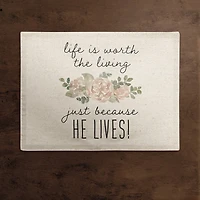 Because He Lives 2 18" x 14" Poly Twill Placemat