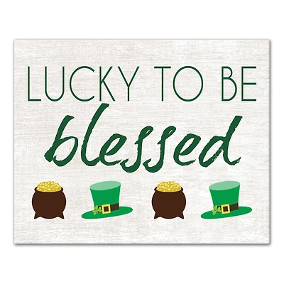 Lucky To Be Blessed 16" x 20" Canvas Wall Art