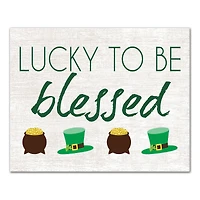 Lucky To Be Blessed 16" x 20" Canvas Wall Art