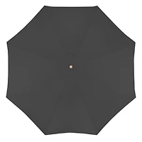 8.5ft. Gray Outdoor Patio Market Umbrella with Wooden Pole