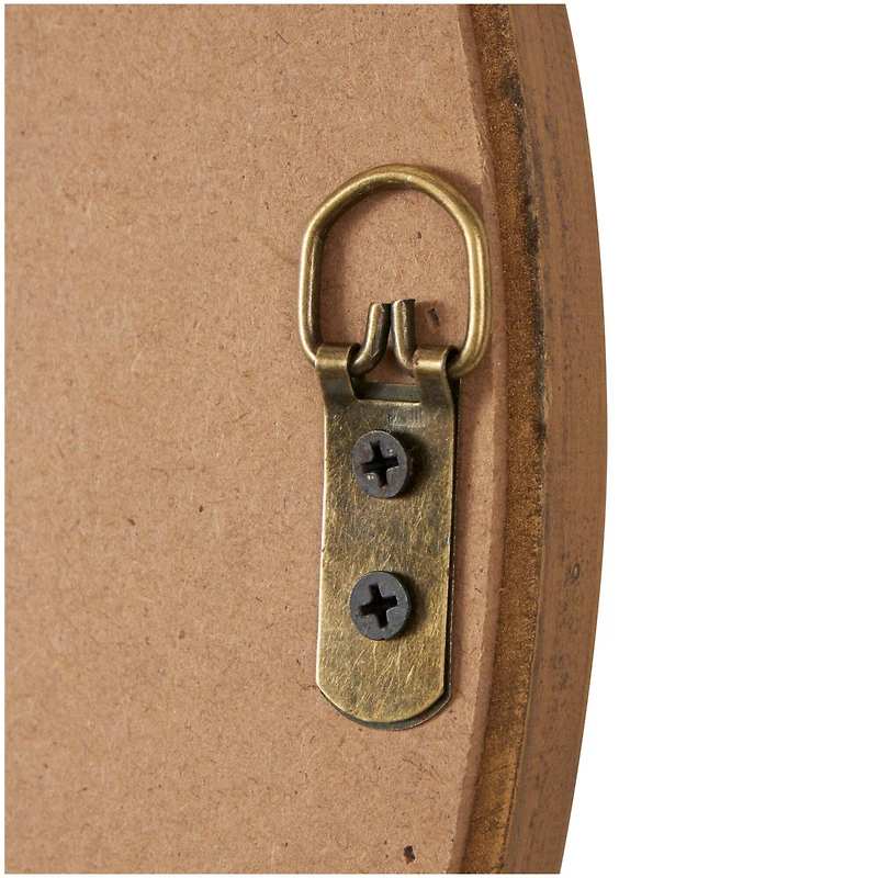 47" Gold Wooden Wavy-Shaped Wall Mirror with Ribbed Frame