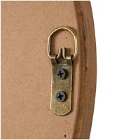 47" Gold Wooden Wavy-Shaped Wall Mirror with Ribbed Frame