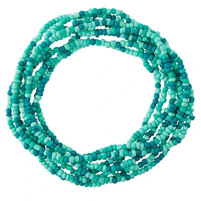Mint Blue Mix Glass Seed Beads, 6/0 by Bead Landing™