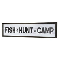 American Art Décor™ 36" Fish, Hunt, Camp Wood Novelty Wall Sign