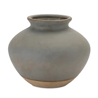 9" 2-Tone Gray Ceramic Vase